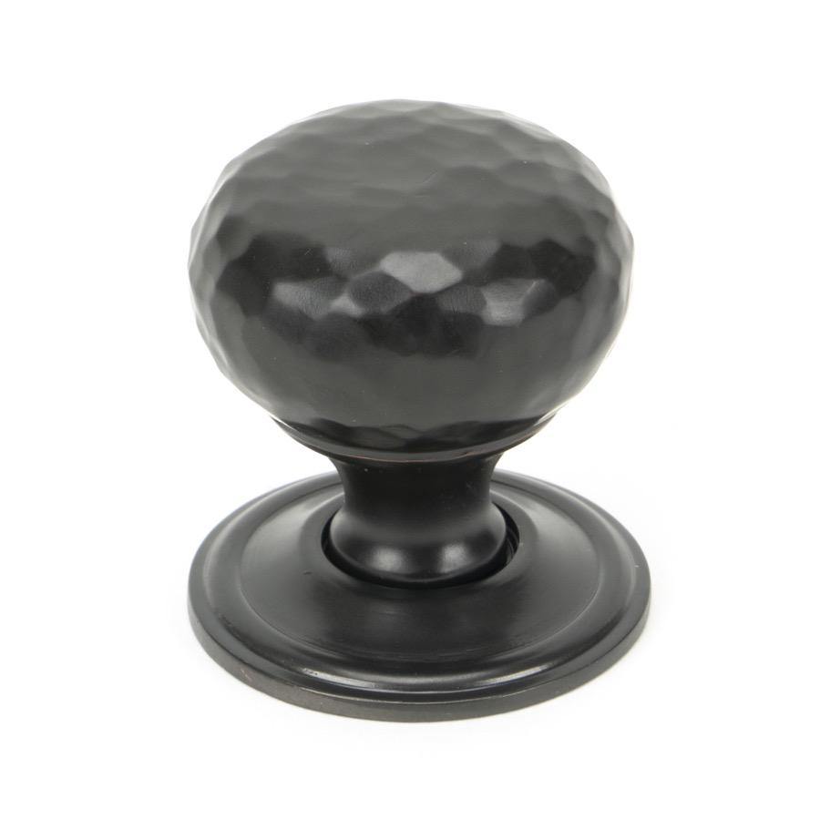 From the Anvil Aged Bronze Hammered Mushroom Cabinet Knob 32mm - No.42 Interiors