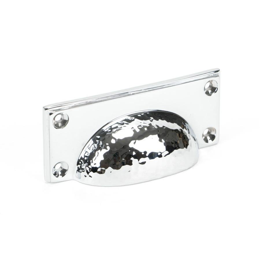From the Anvil Polished Chrome Hammered Art Deco Drawer Pull - No.42 Interiors