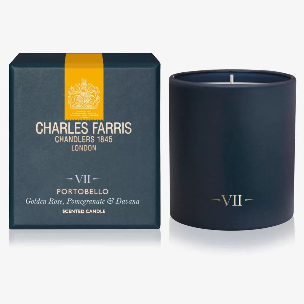 Charles Farris VII Portobello – Scented Candle | Golden Rose, Pomegranate & Davana