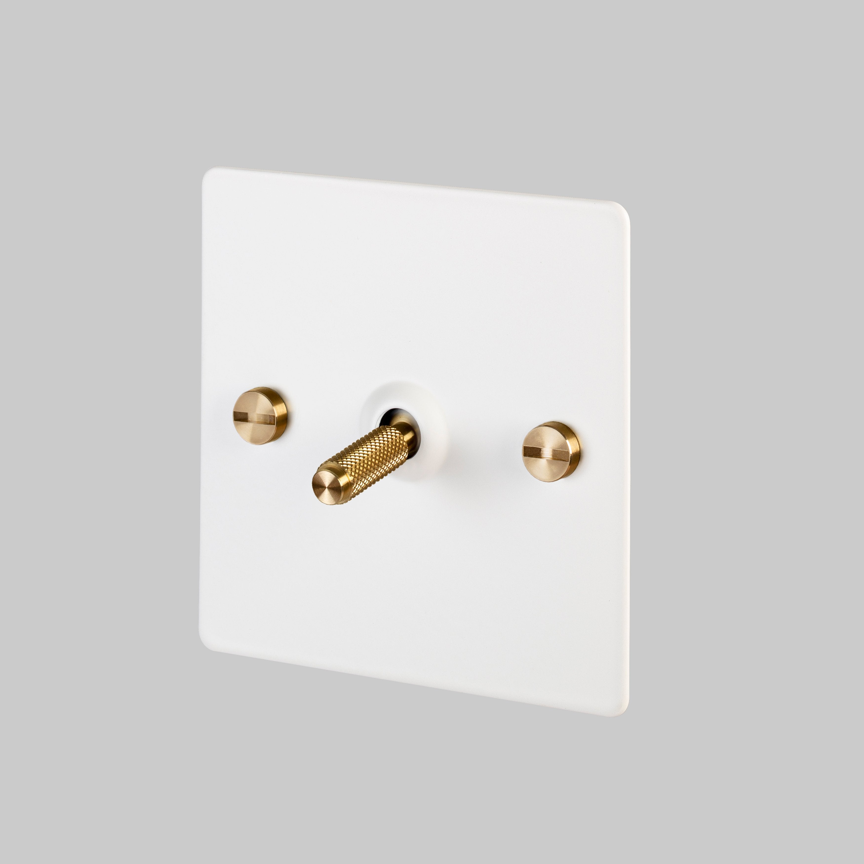 Buster and Punch 1G INTERMEDIATE TOGGLE SWITCH / WHITE / BRASS - No.42 Interiors