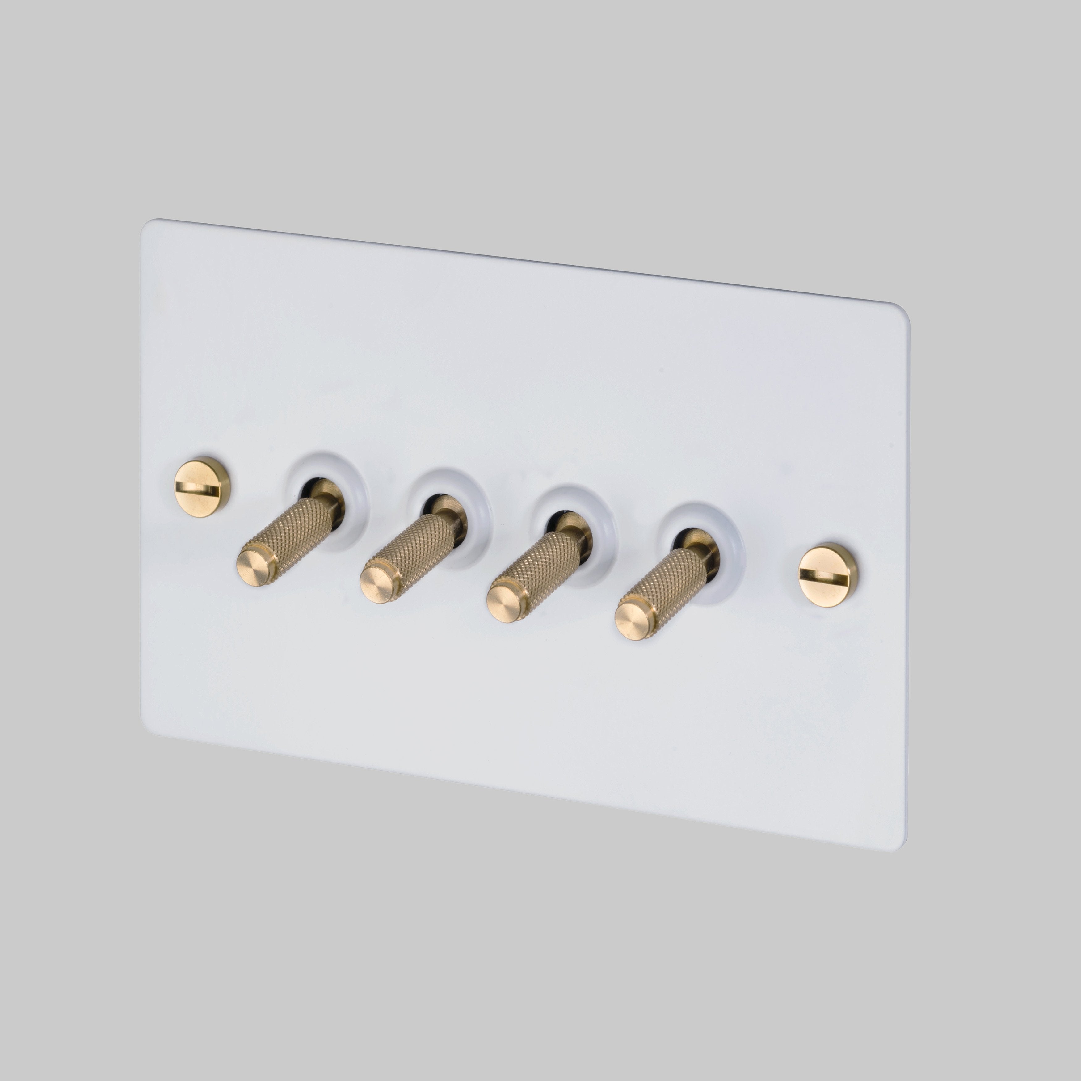 Buster and Punch 4G TOGGLE SWITCH / WHITE / BRASS - No.42 Interiors