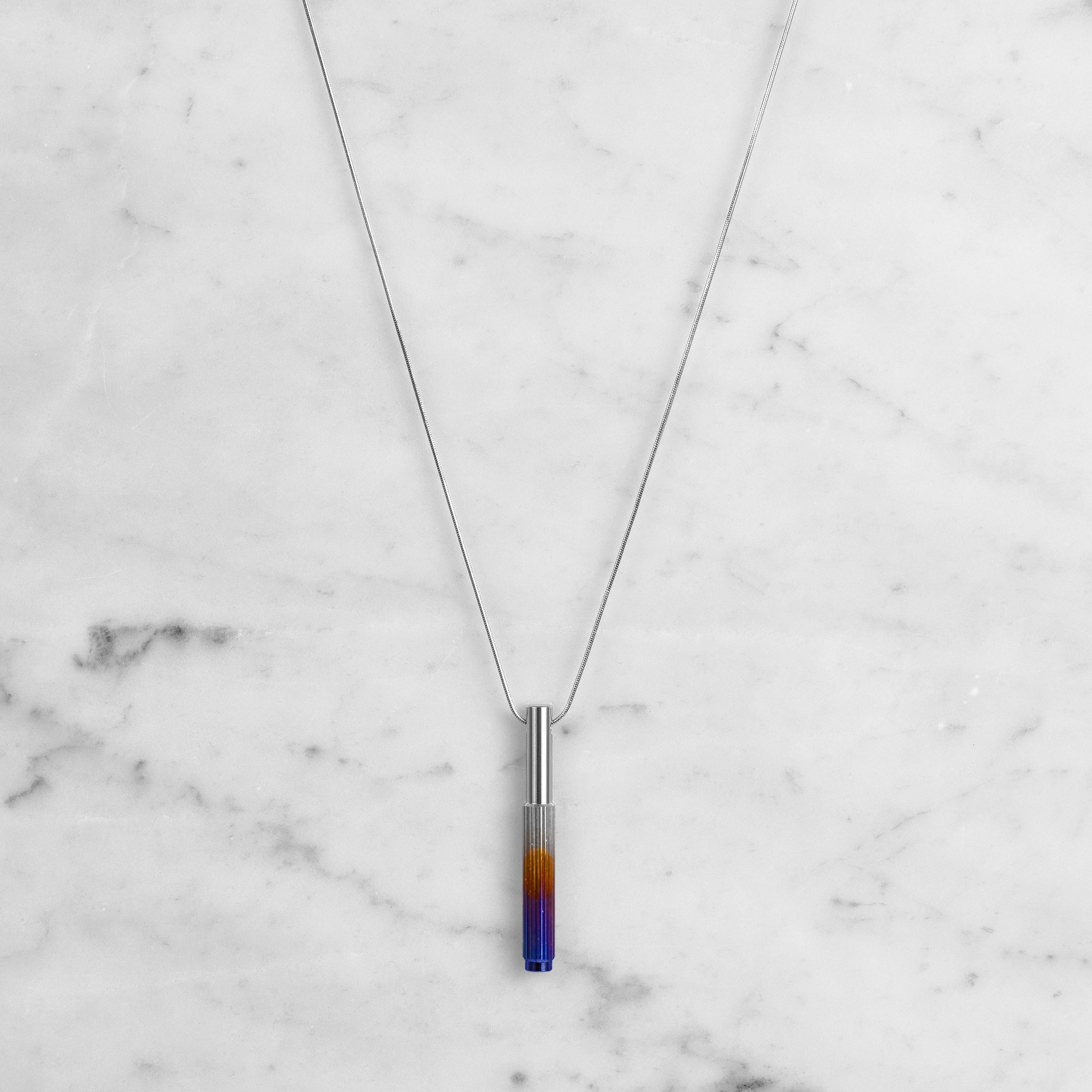 Buster and Punch NECKLACE / VERTICAL / LINEAR / BURNT STEEL - No.42 Interiors