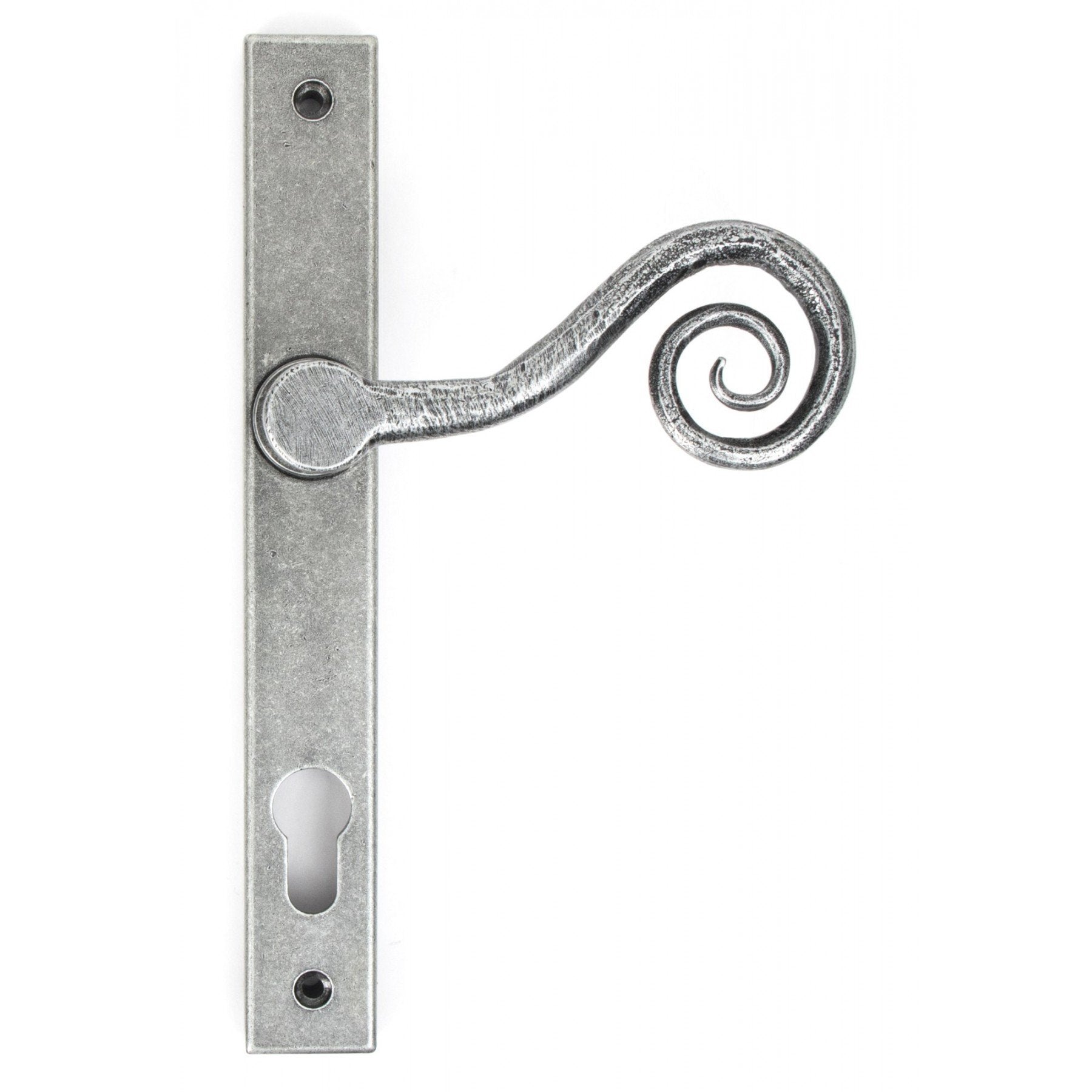 From The Anvil Pewter Patina Monkeytail Slimline Lever Espag. Lock Set - LH - No.42 Interiors
