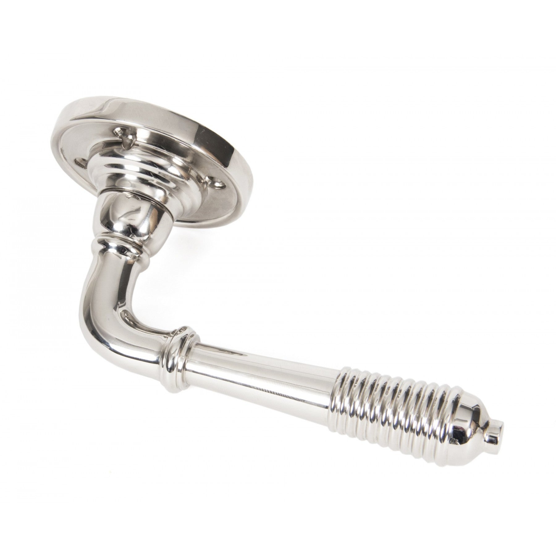 From the Anvil Polished Nickel Reeded Lever on Rose Set