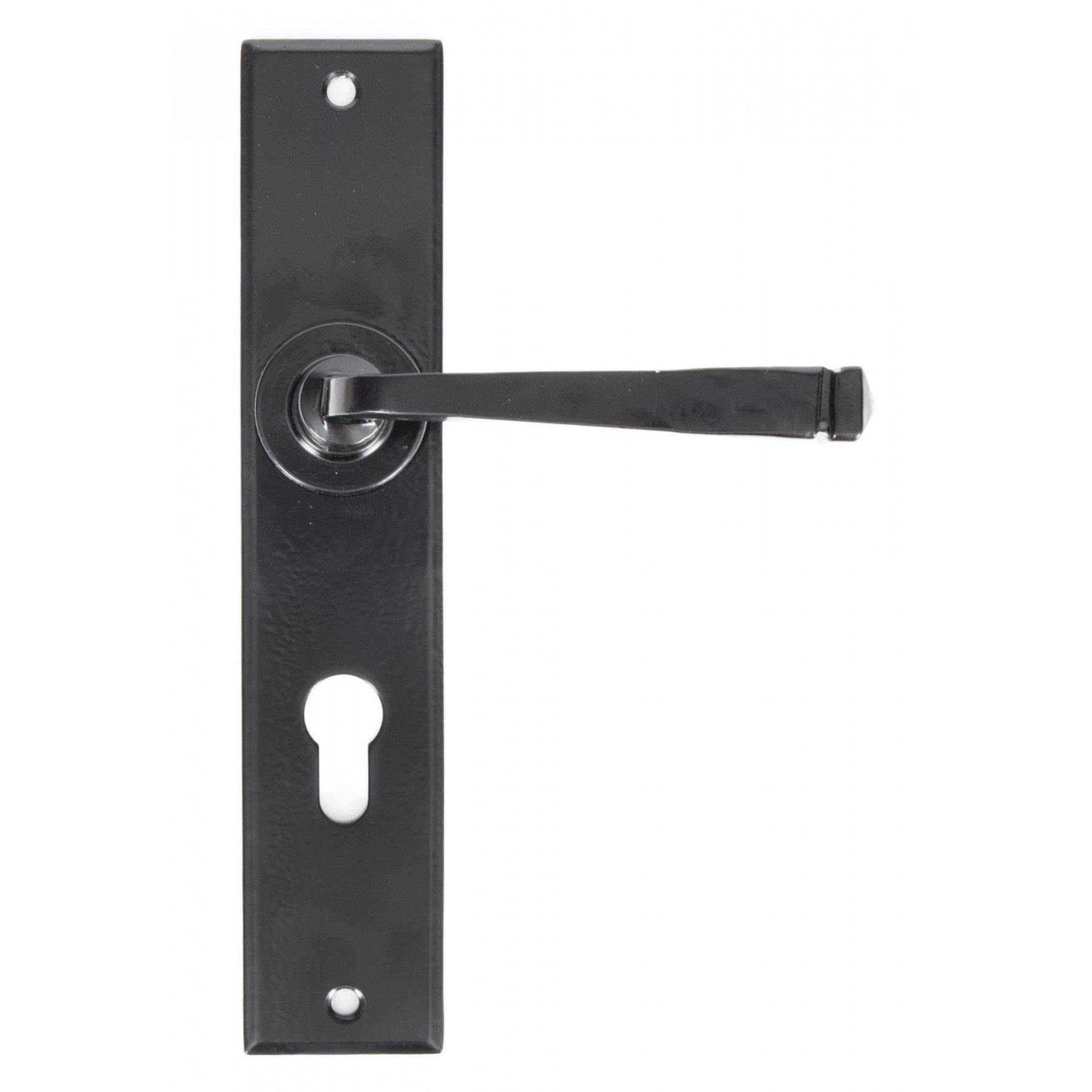 Black Large Avon 72mm Euro Lock Set - No.42 Interiors