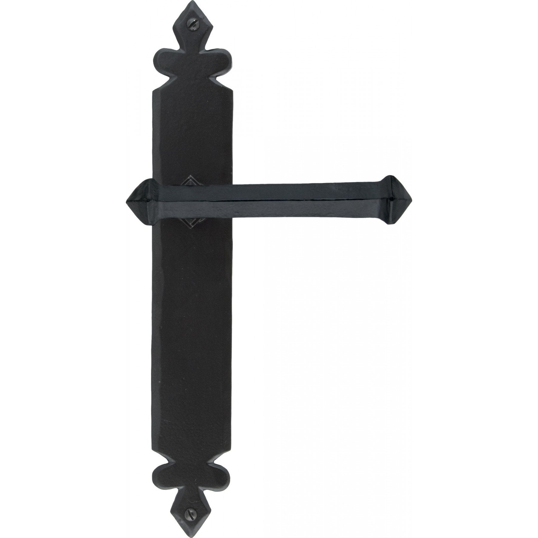 From the Anvil Black Tudor Lever Latch Set