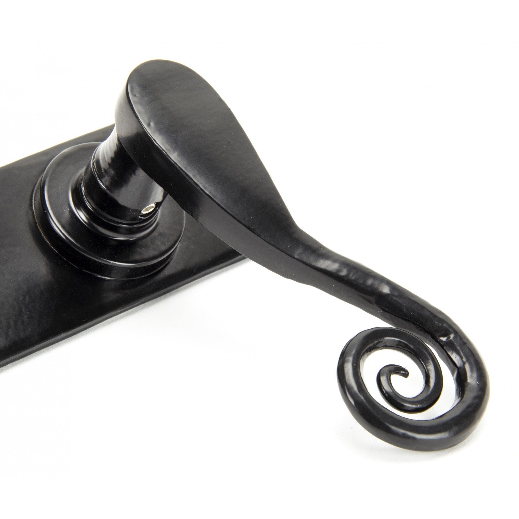 From the Anvil Black Sprung Monkeytail Lever Lock Handle Set