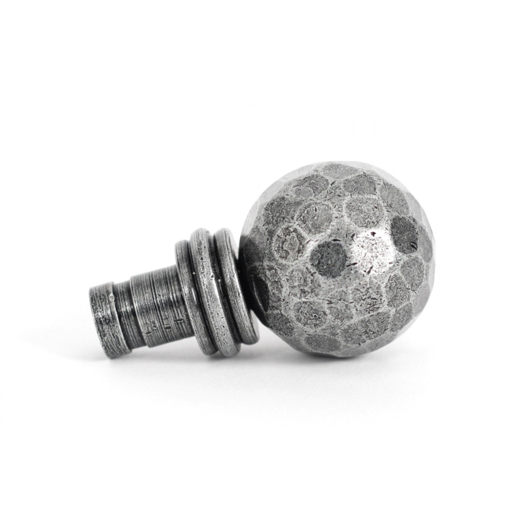 From the Anvil Pewter Beaten Ball Finial (pair)
