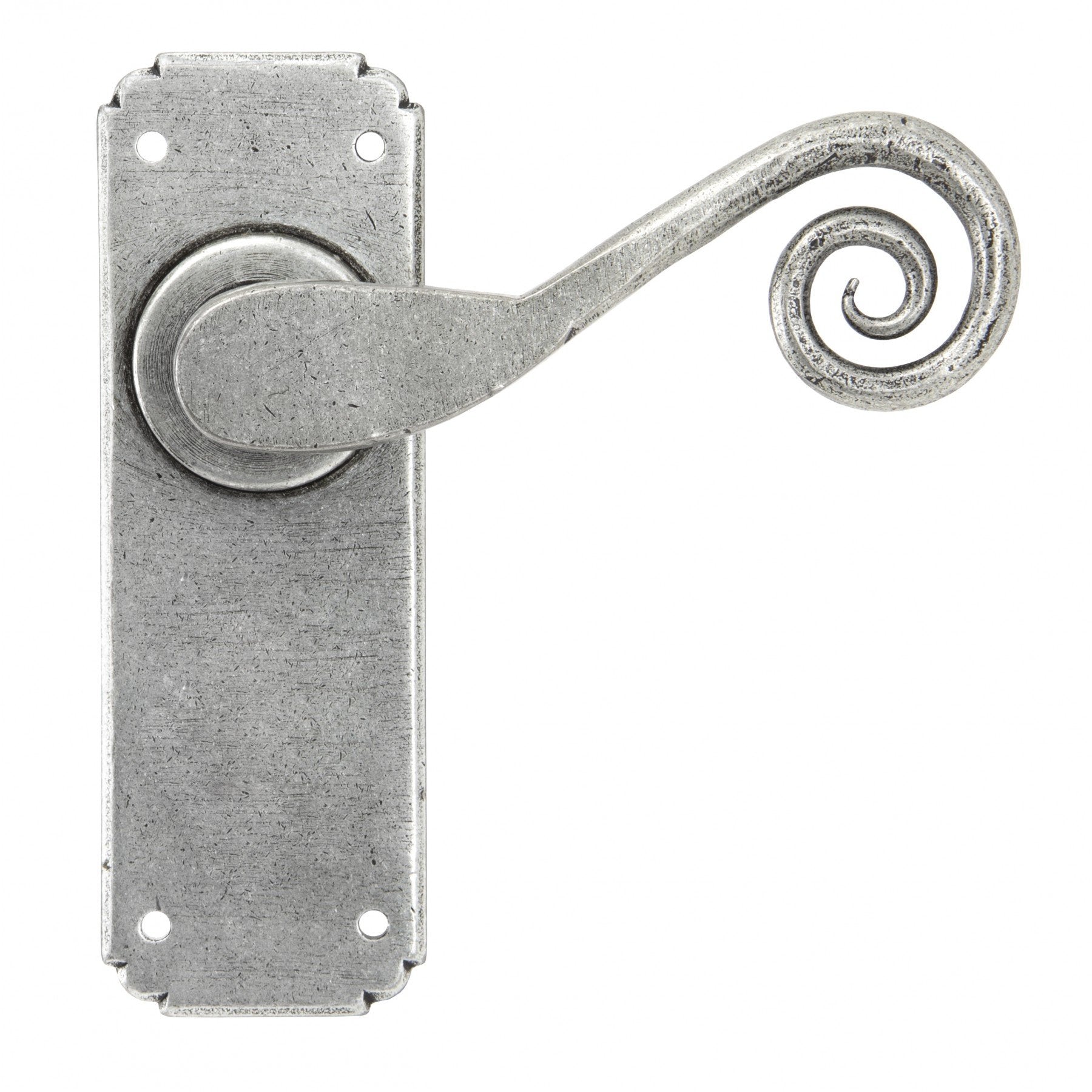 From the Anvil Pewter Monkeytail Sprung Lever Latch Set