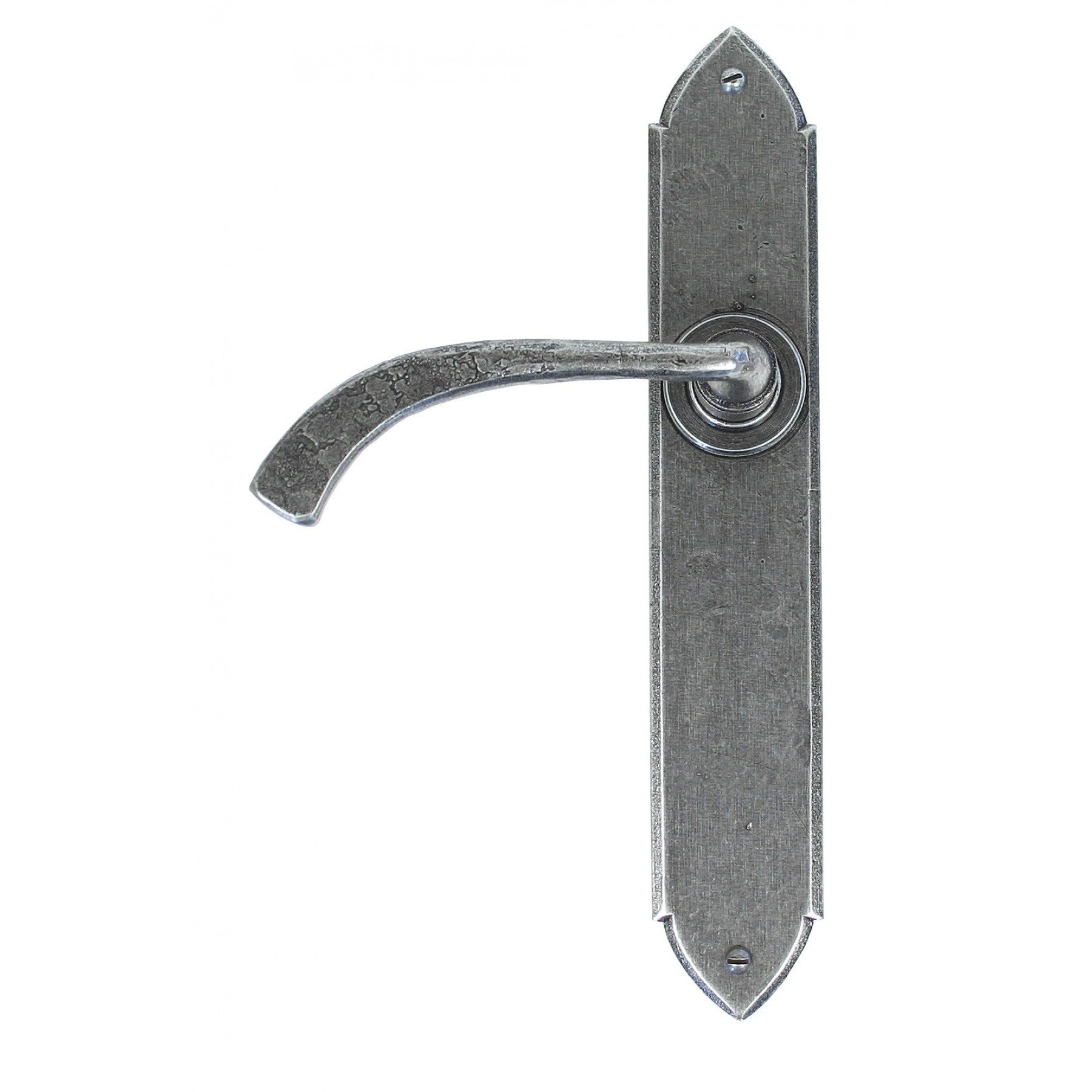 From the Anvil Pewter Gothic Curved Sprung Lever Latch Set