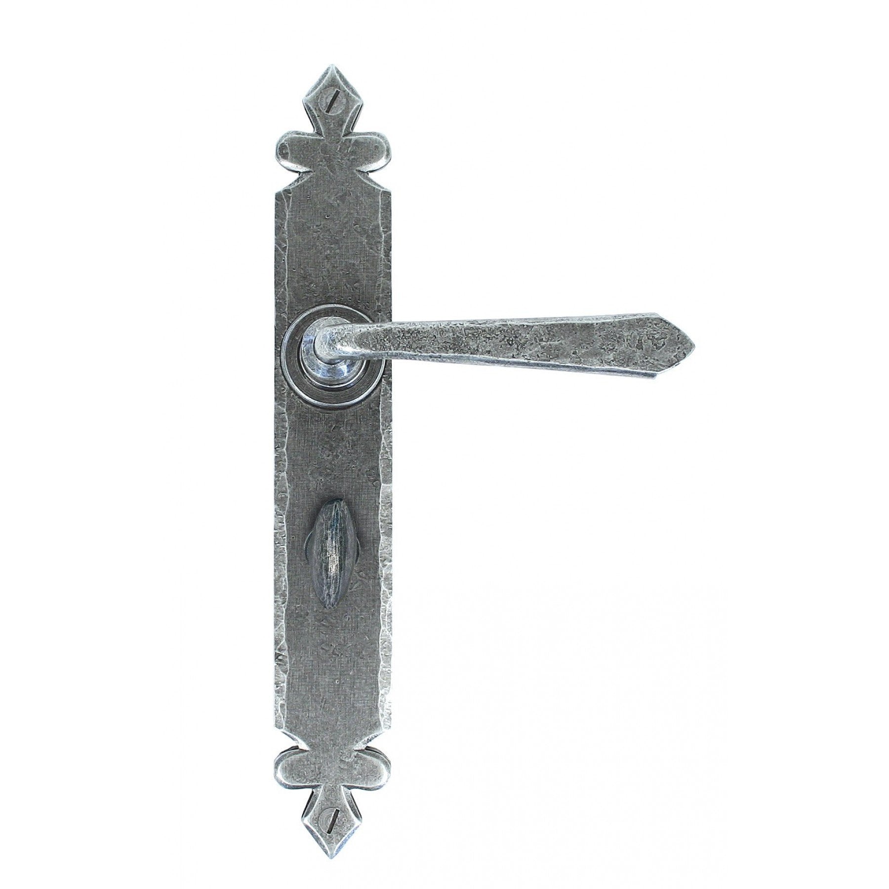 From the Anvil Pewter Cromwell Sprung Lever Bathroom Set