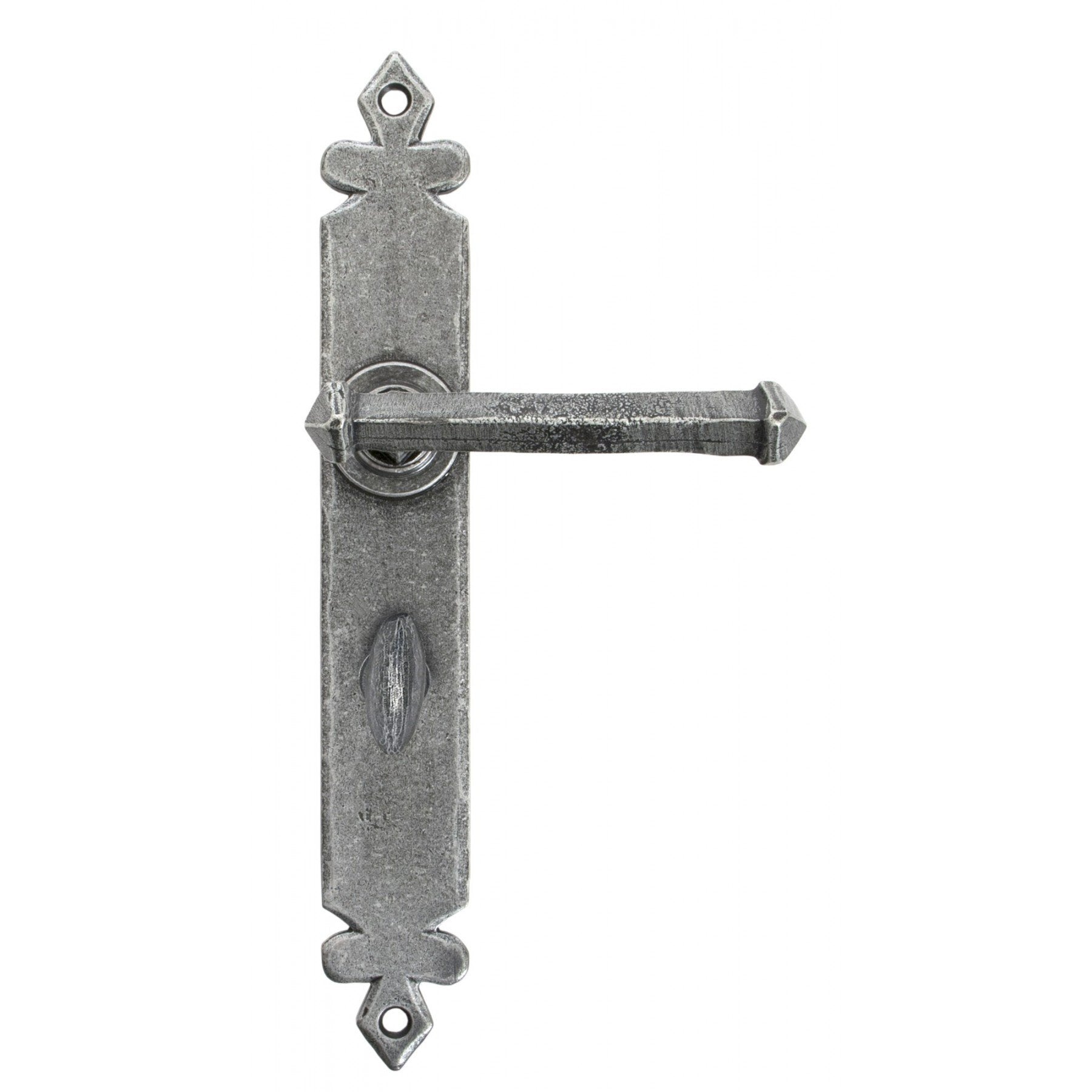 From the Anvil Pewter Tudor Lever Bathroom Set