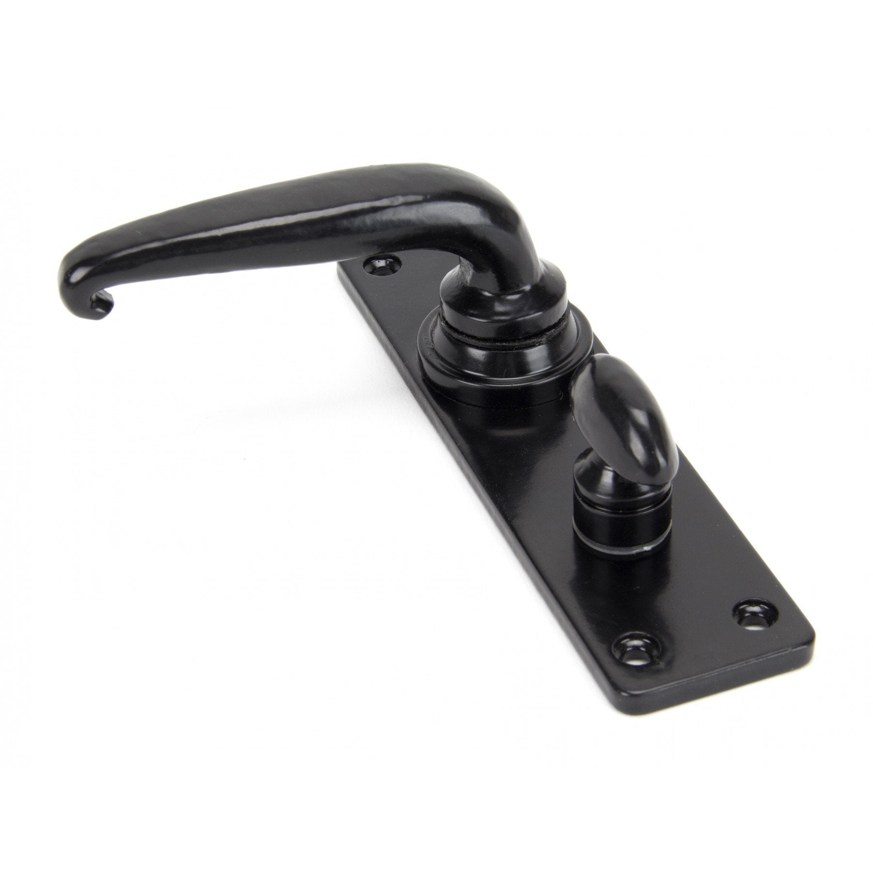 From the Anvil Black Smooth Lever Bathroom Set
