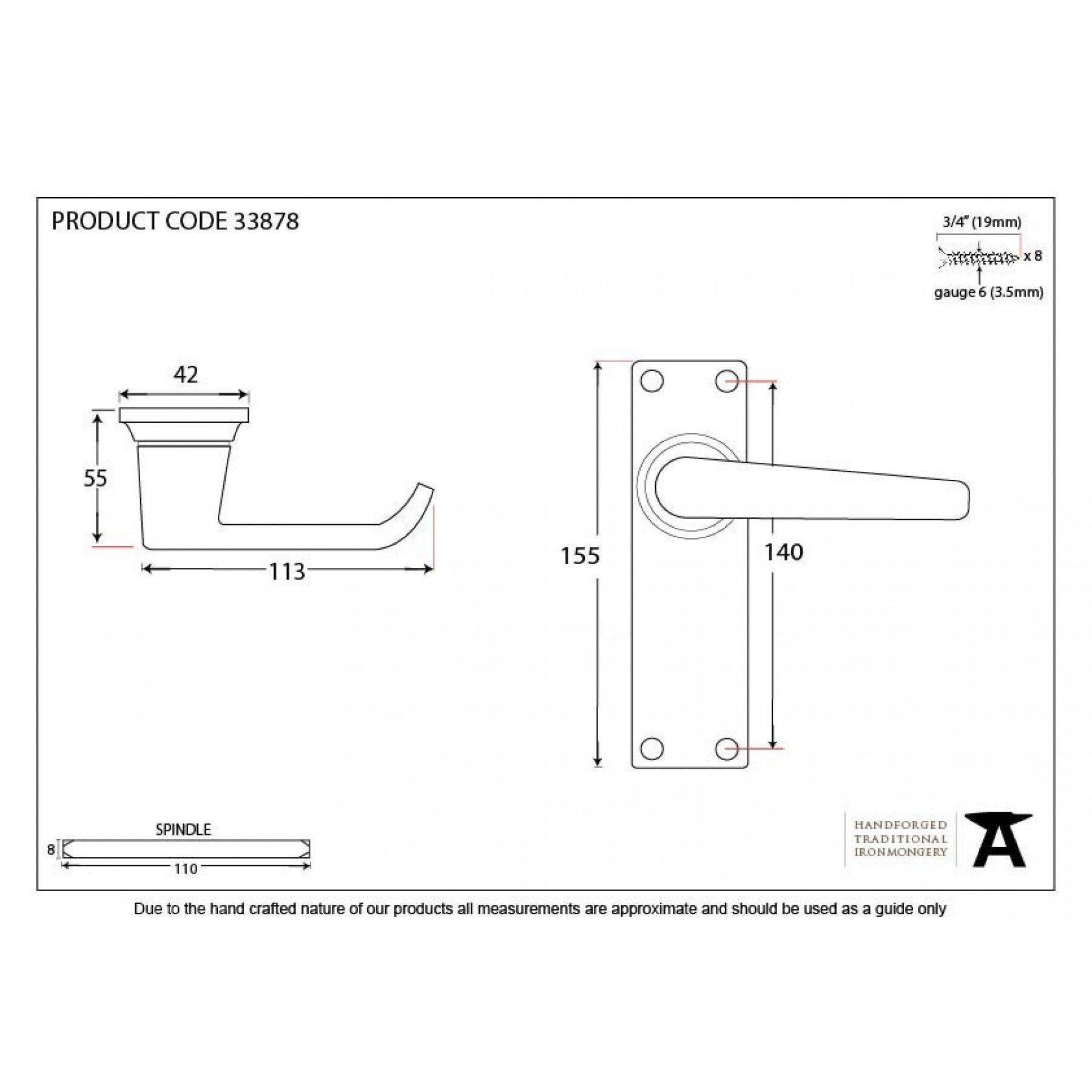 From the Anvil Black Deluxe Lever Latch Set