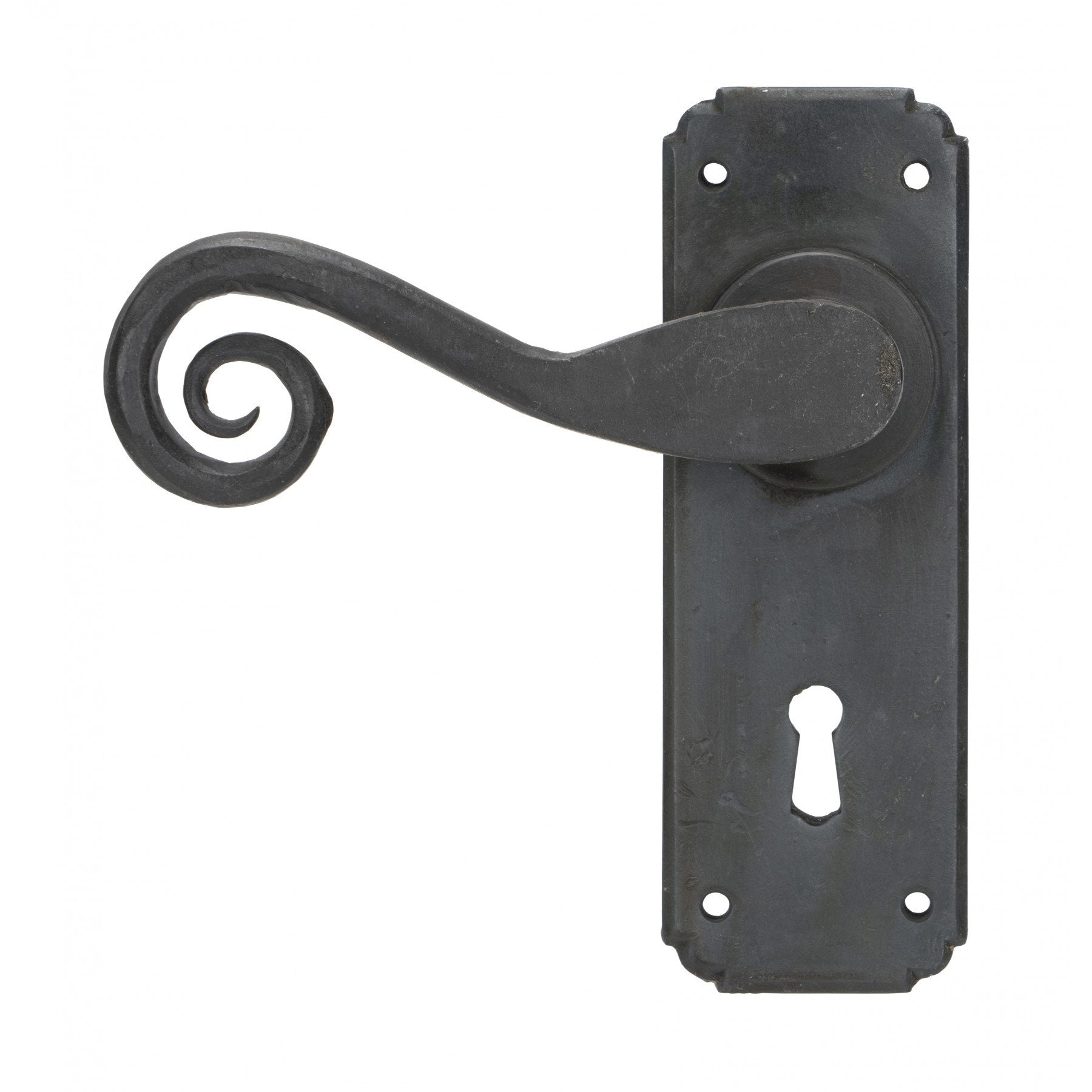 From the Anvil Beeswax Sprung Monkeytail Lever Lock Handle Set -