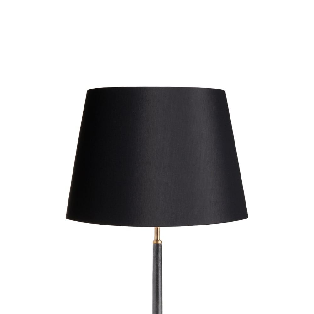 Pooky 40cm Straight Empire Lampshade in black silk with Glasgow gold interior