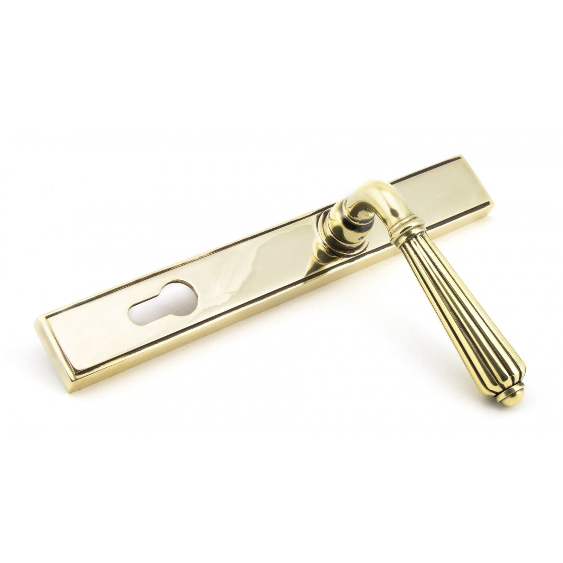 From the Anvil Aged Brass Hinton Slimline Lever Espag. Lock Set