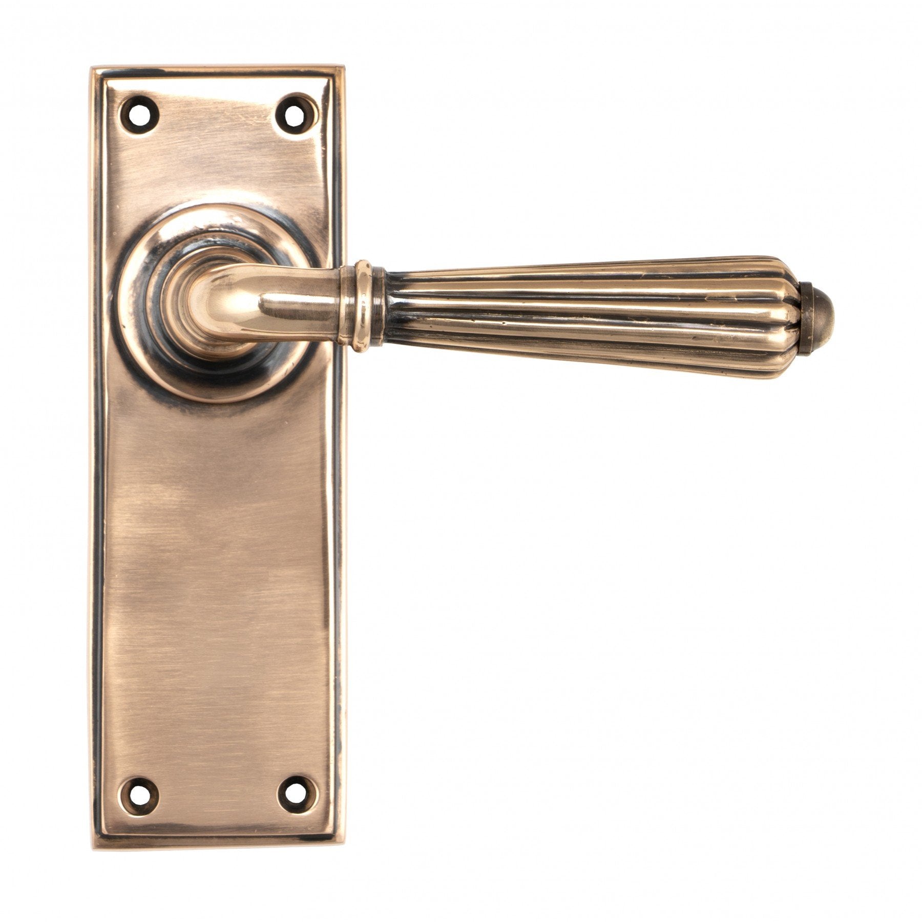 From the Anvil Polished Bronze Hinton Lever Latch Set - No.42 Interiors