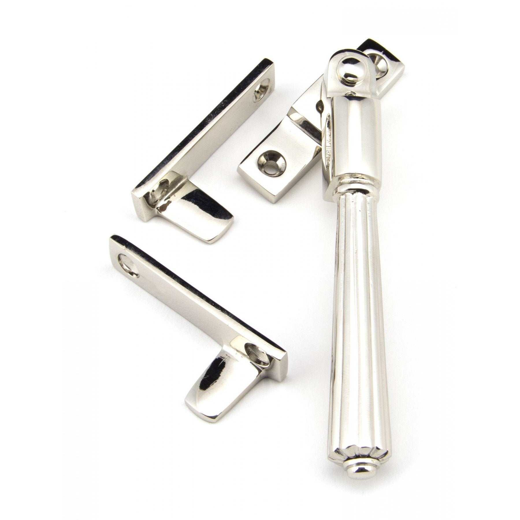 From the Anvil Polished Nickel Night-Vent Locking Hinton Fastener - No.42 Interiors