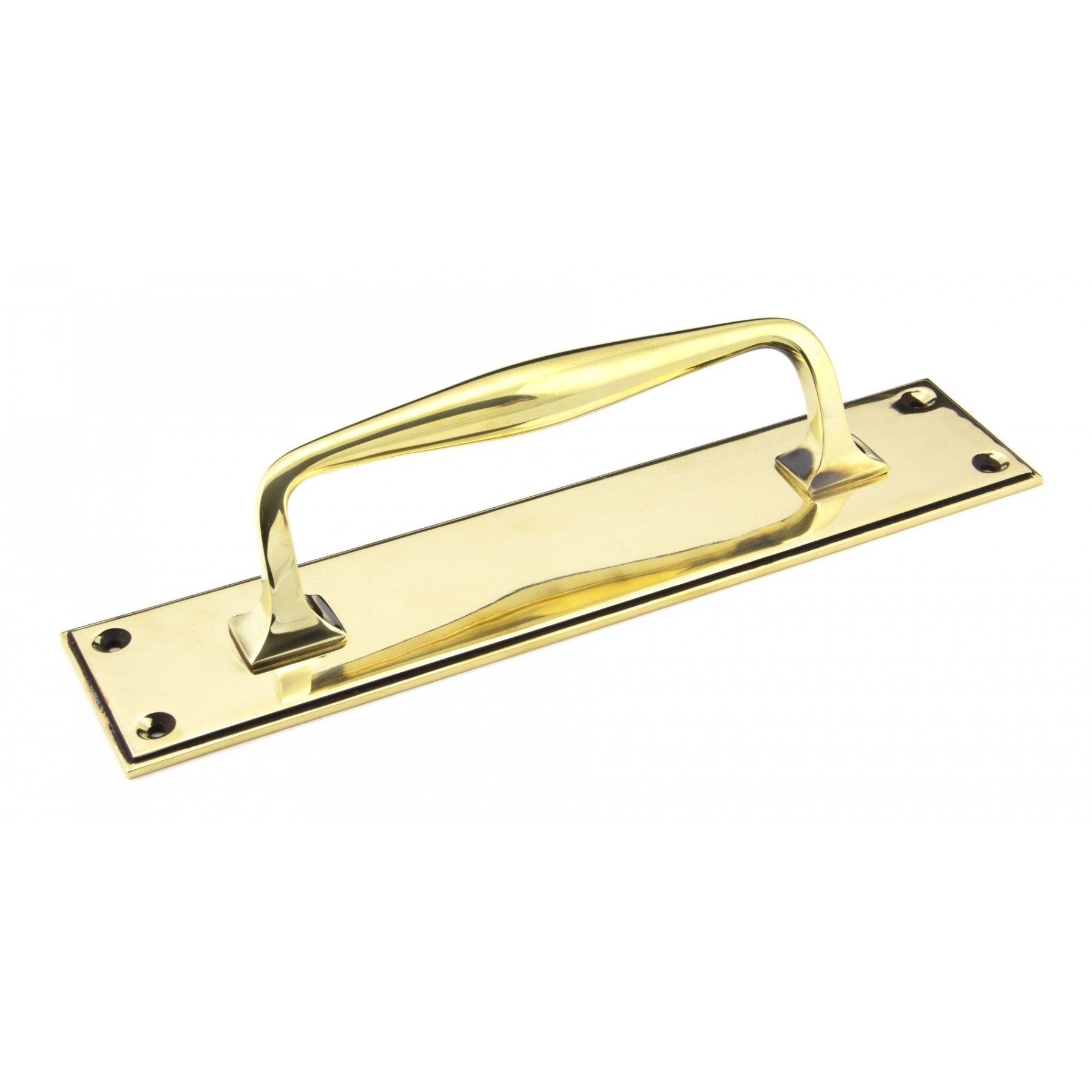 From the Anvil Aged Brass 300mm Art Deco Pull Handle on Backplate - No.42 Interiors