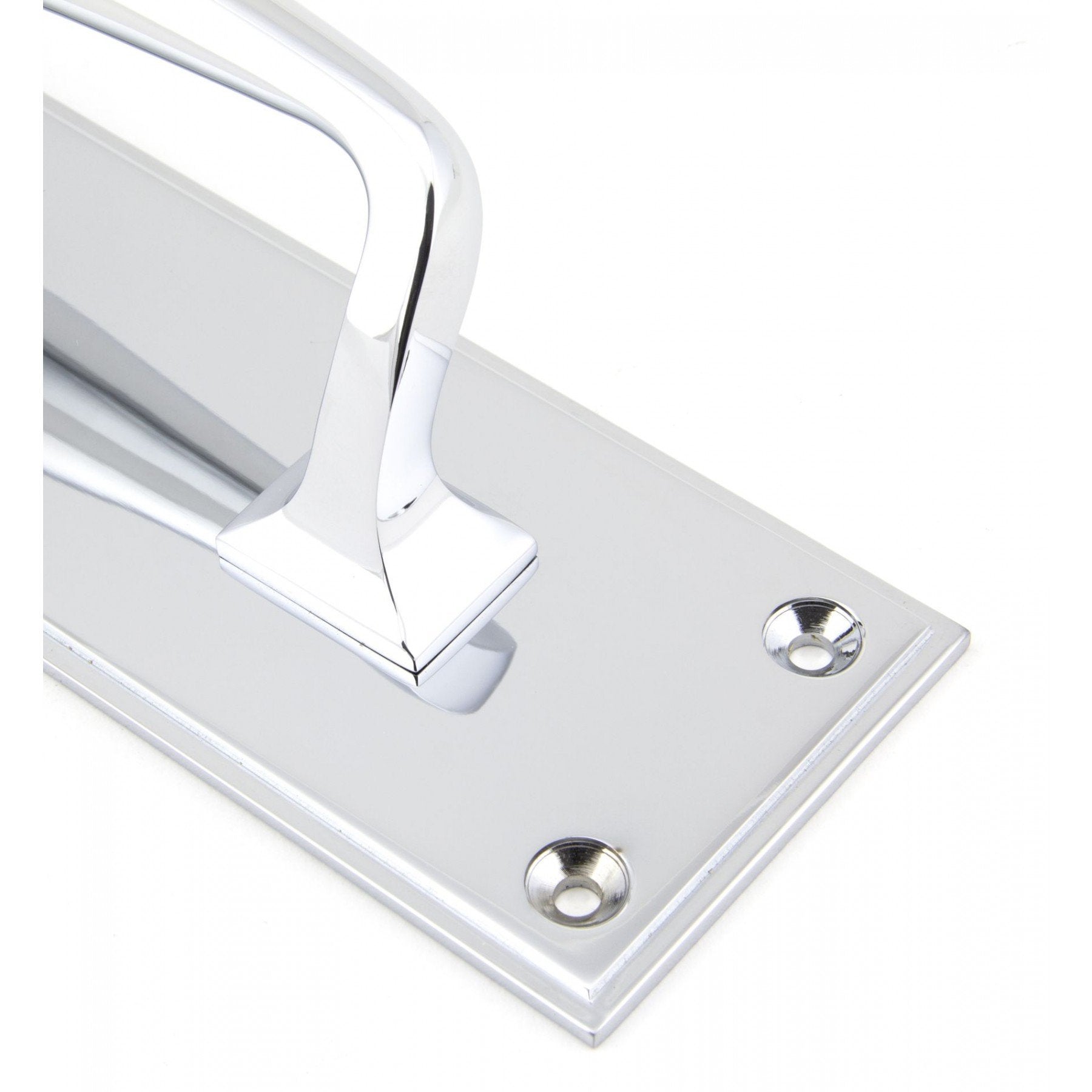 From the Anvil Polished Chrome 300mm Art Deco Pull Handle on Backplate - No.42 Interiors