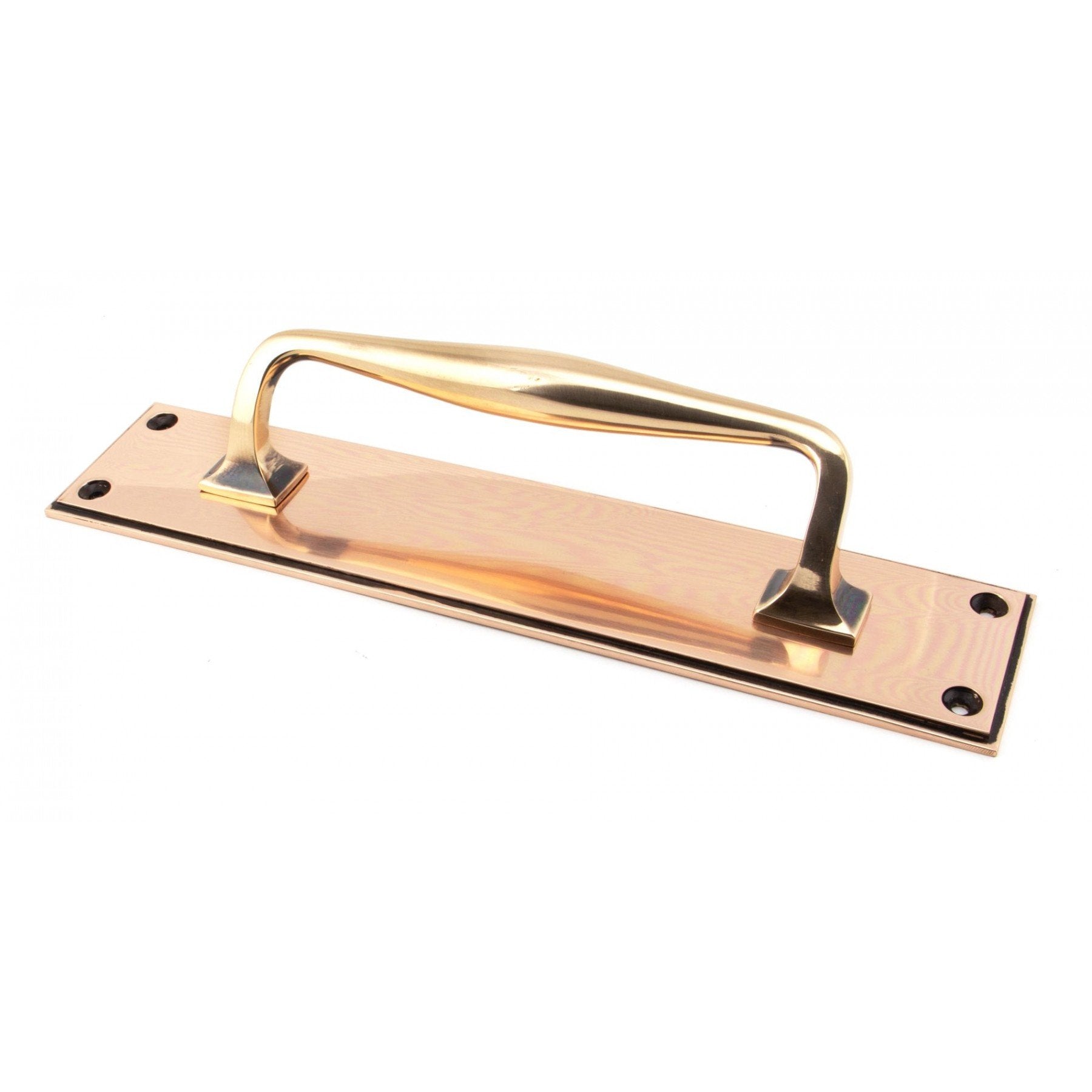 From the Anvil Polished Bronze 300mm Art Deco Pull Handle on Backplate - No.42 Interiors