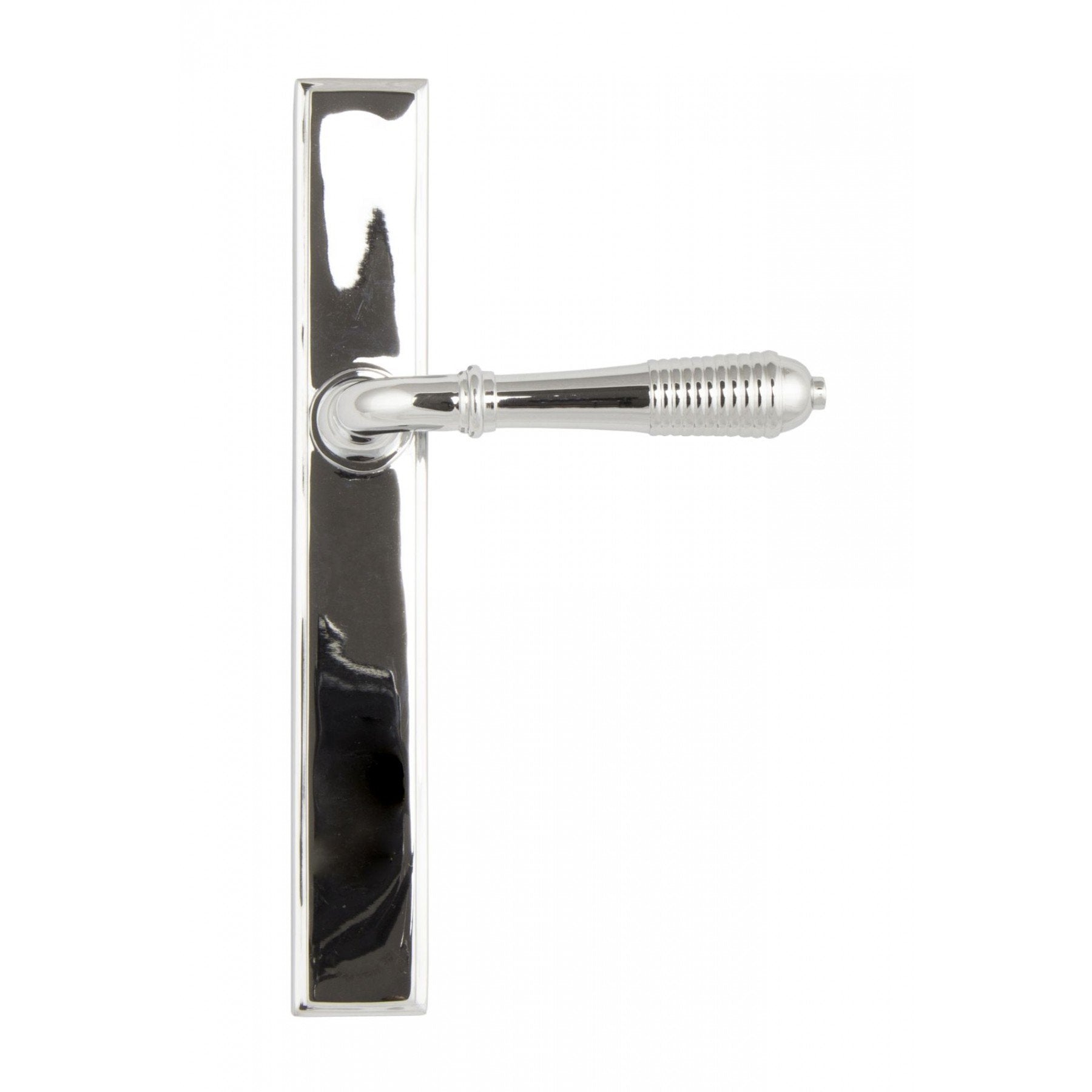 From the Anvil Polished Chrome Reeded Slimline Lever Latch Set
