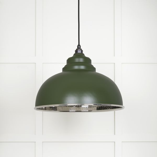 From the Anvil Hammered Nickel Harborne Pendant in Heath