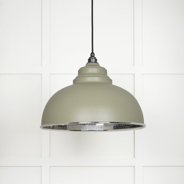 From the Anvil Hammered Nickel Harborne Pendant in Tump