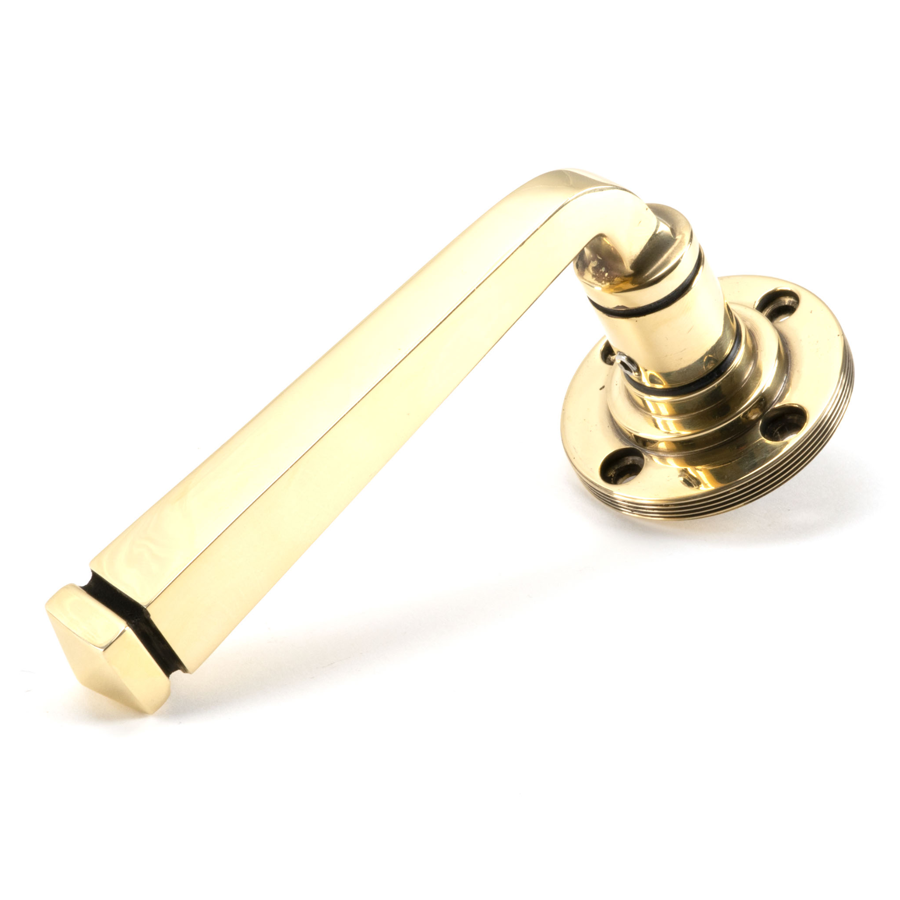 From the Anvil Aged Brass Avon Round Lever on Rose Set (Plain)