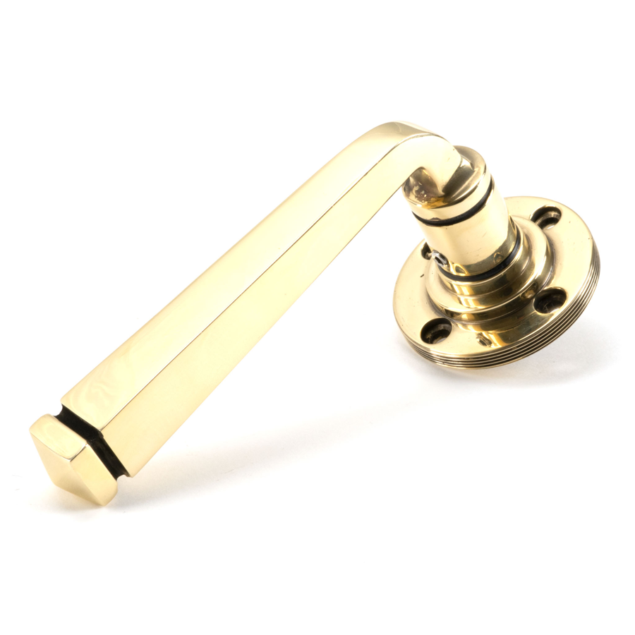 From the Anvil Aged Brass Avon Round Lever on Rose Set (Square)