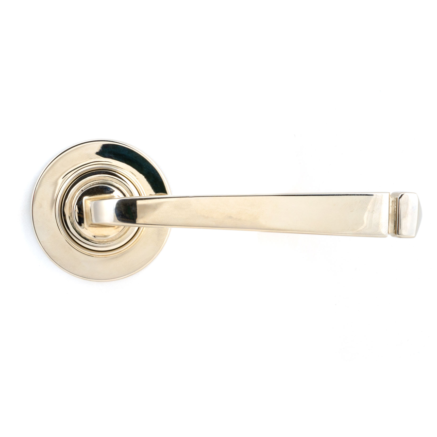 From the Anvil Polished Nickel Avon Round Lever on Rose Set (Plain) - Unsprung