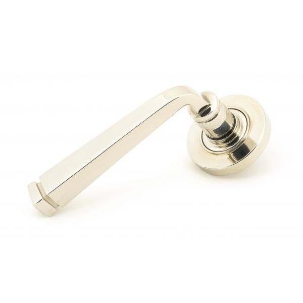 From the Anvil Polished Nickel Avon Round Lever on Rose Set (Plain)
