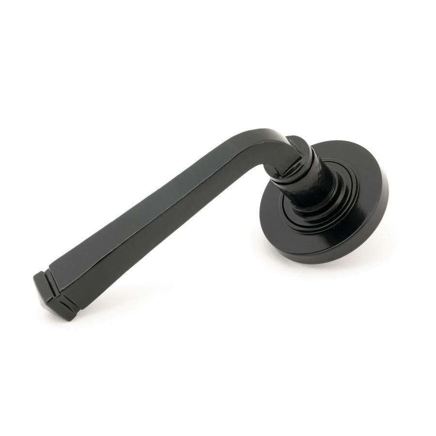 From the Anvil Black Avon Round Lever on Rose Set (Plain) - No.42 Interiors