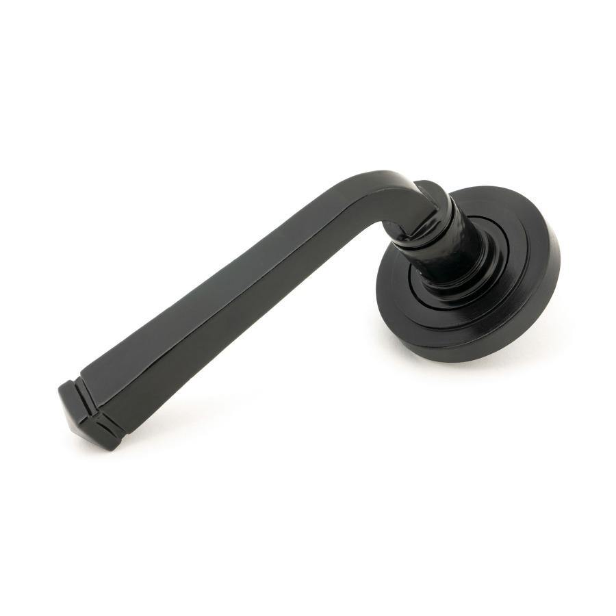 From the Anvil Black Avon Round Lever on Rose Set (Art Deco) - No.42 Interiors