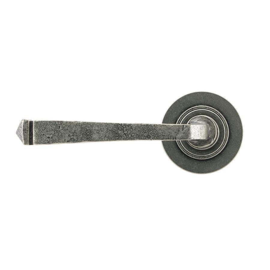 From the Anvil Pewter Avon Round Lever on Rose Set (Plain)