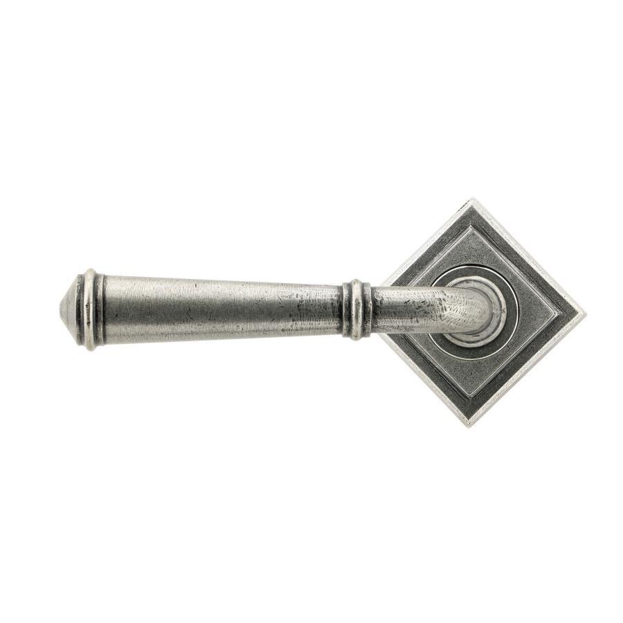 From the Anvil Pewter Regency Lever on Rose Set (Square)