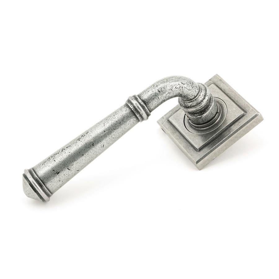 From the Anvil Pewter Regency Lever on Rose Set (Square)