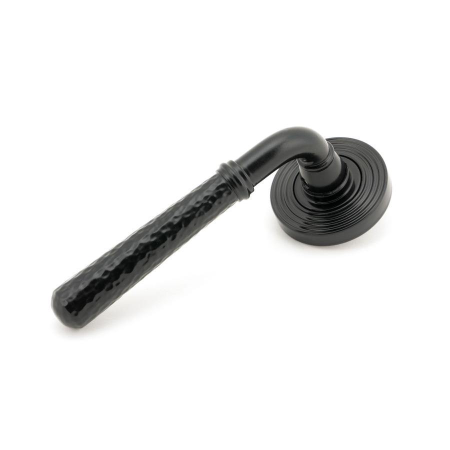From the Anvil Black Hammered Newbury Lever on Rose Set (Beehive) - No.42 Interiors