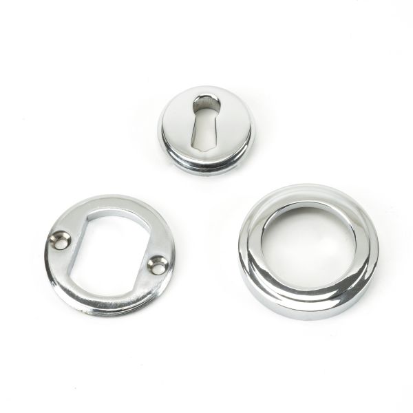 From the Anvil Polished Chrome Round Escutcheon (Art Deco)