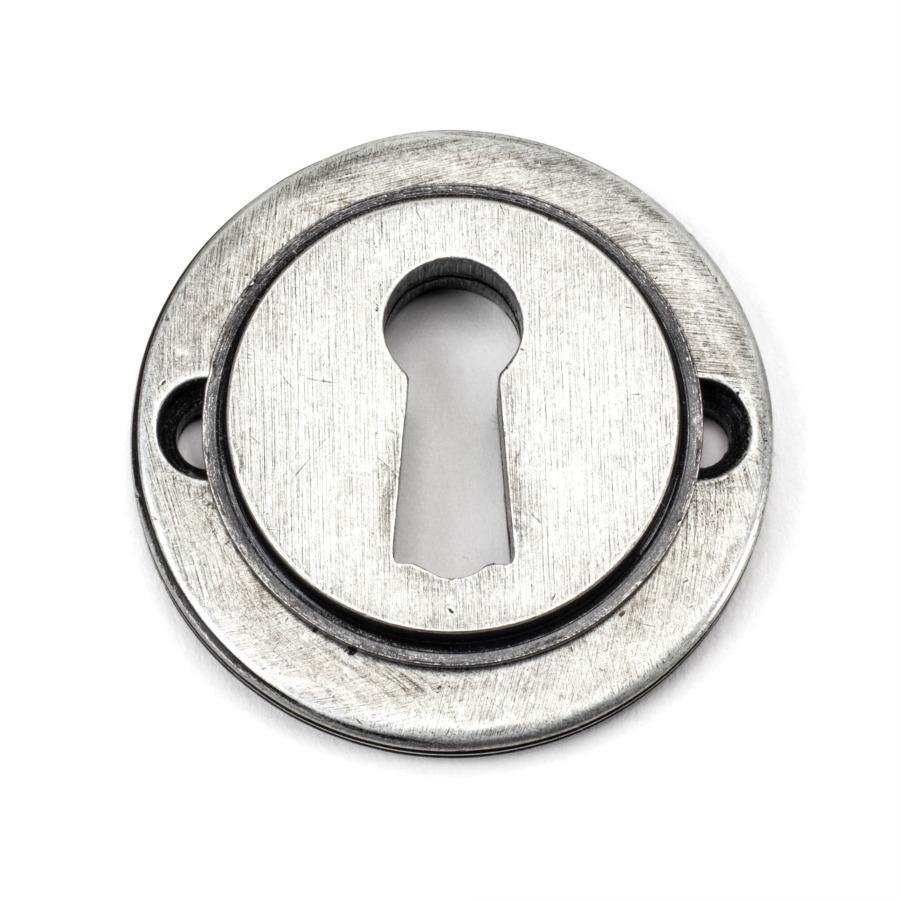 From the Anvil Pewter Round Escutcheon (Art Deco)