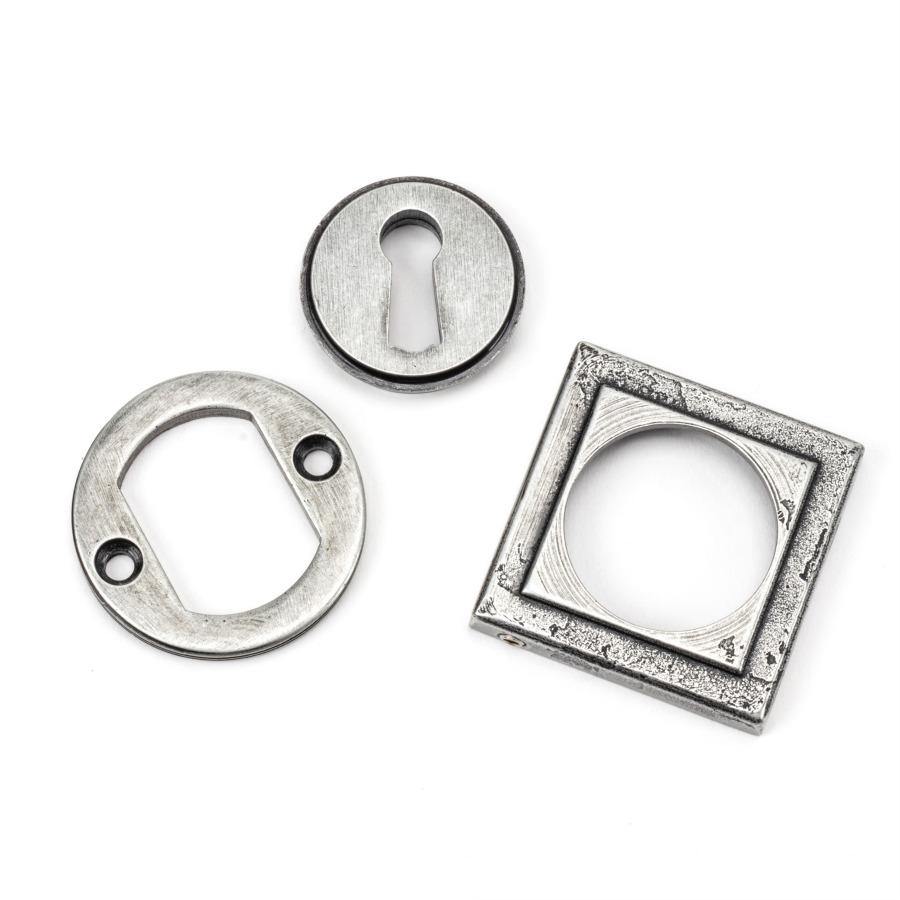 From the Anvil Pewter Round Escutcheon (Square)