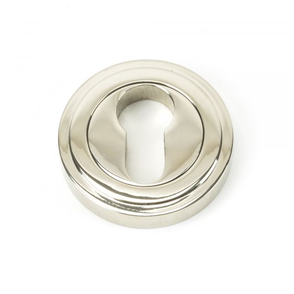 From the Anvil Polished Nickel Round Euro Escutcheon (Art Deco)