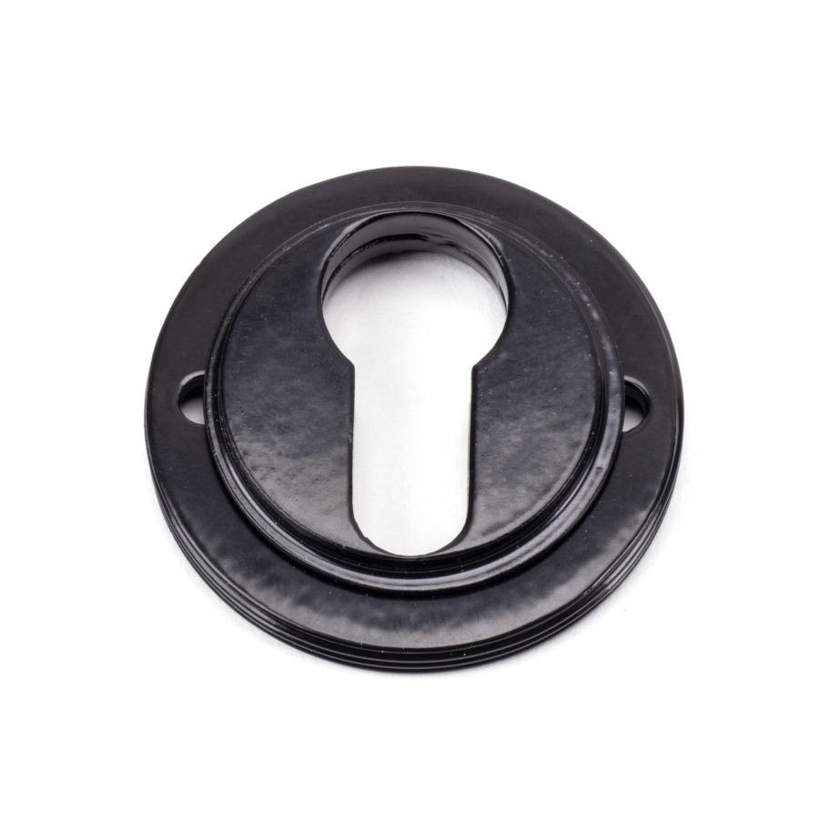 From the Anvil Black Round Euro Escutcheon (Beehive)
