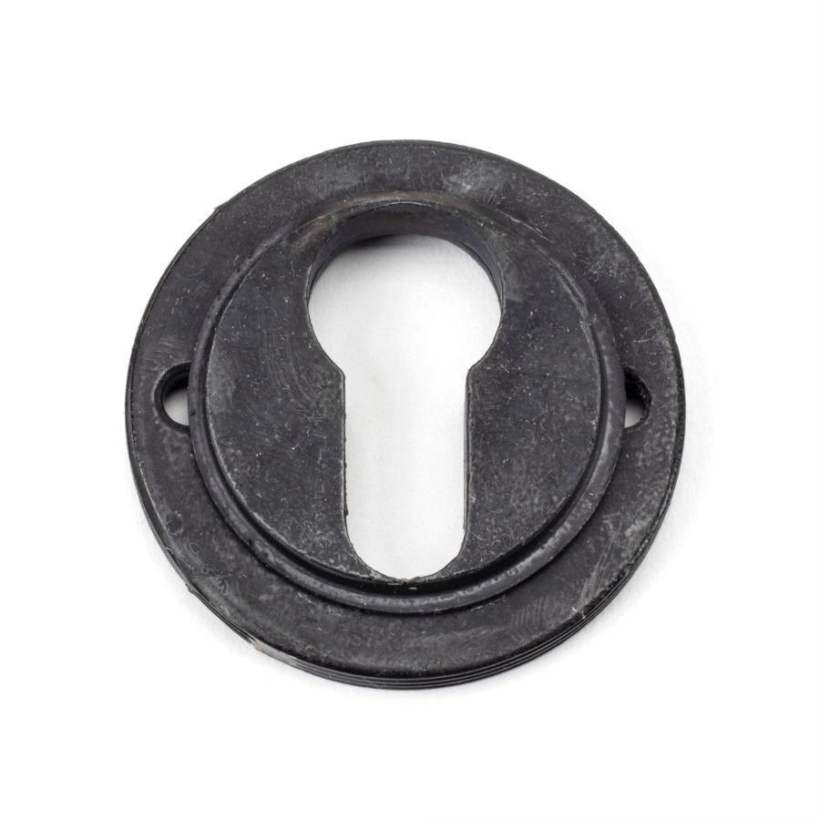 From the Anvil External Beeswax Round Euro Escutcheon (Art Deco)