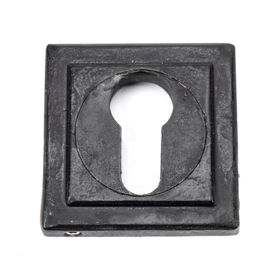 From the Anvil External Beeswax Round Euro Escutcheon (Square) - No.42 Interiors