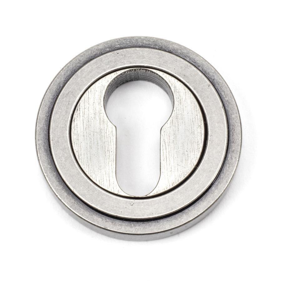 From the Anvil Pewter Round Euro Escutcheon (Art Deco)