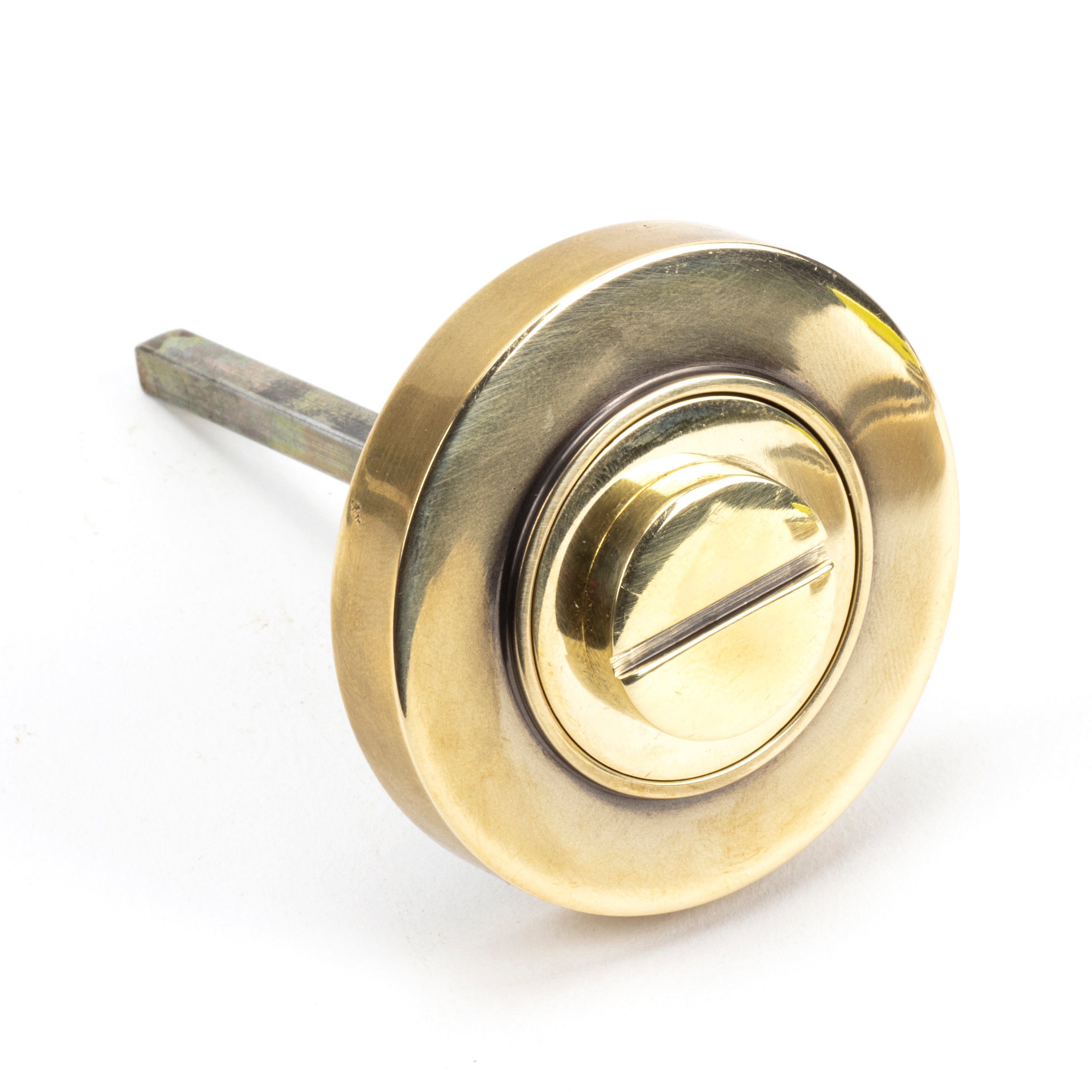 From the Anvil Aged Brass Round Thumbturn Set (Plain)