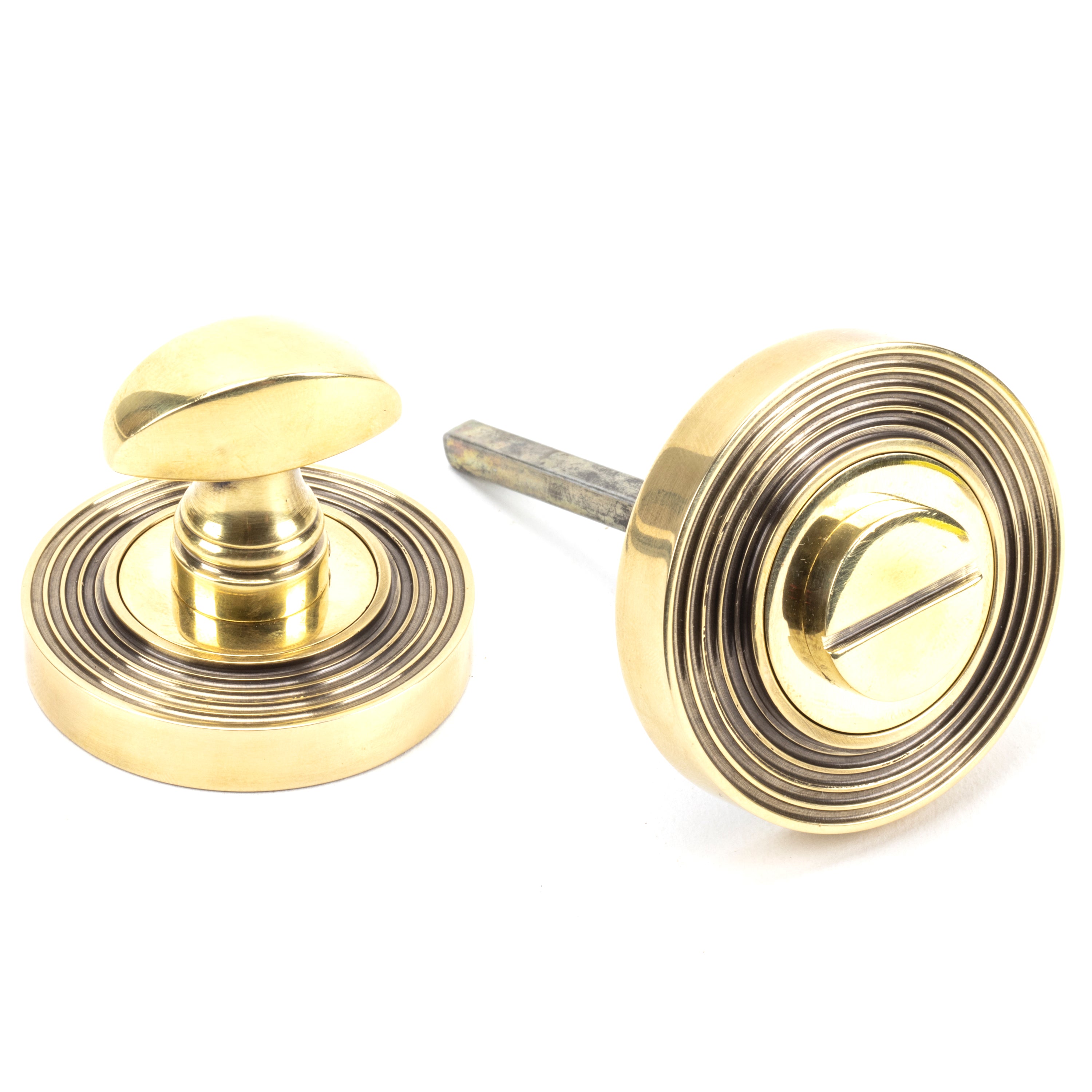 From the Anvil product code 45733 Aged Brass Round Thumbturn Set (Beehive) available at No.42 Interiors. Free Delivery on orders over £50. Looking for from the anvil stockists near me, No.42 Interiors on Carter Street, Uttoxeter has a wide range of From the Anvil Ironmongery on display and available to buy in-store or order with the option of next day delivery.