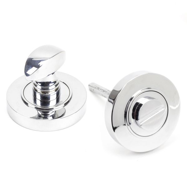 From the Anvil Polished Chrome Round Thumbturn Set (Plain)